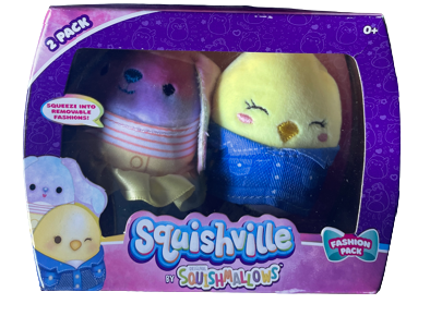 Squishville Fashion Pack - Chuck the Chicken and Ryder the Bunny 2"
