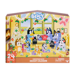 Bluey's Christmas Swim Advent Calendar, 24 Surprises Behind 24 Different Windows, Includes 3 Christmas Swim Figures, 18 Accessories And 3 Stickers To Reveal