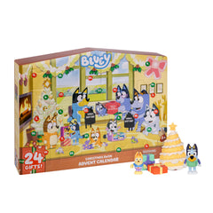 Bluey's Christmas Swim Advent Calendar, 24 Surprises Behind 24 Different Windows, Includes 3 Christmas Swim Figures, 18 Accessories And 3 Stickers To Reveal