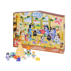 Bluey's Christmas Swim Advent Calendar, 24 Surprises Behind 24 Different Windows, Includes 3 Christmas Swim Figures, 18 Accessories And 3 Stickers To Reveal