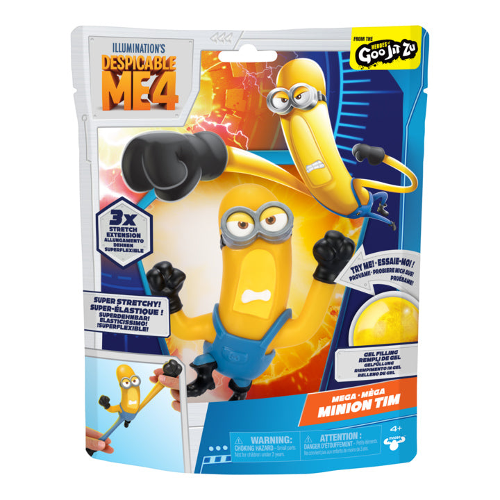 Despicable Me 4 Heroes of Goo Jit Zu, Super Gooey Mega Minion Tim, Stretches Up To 3x Its Size