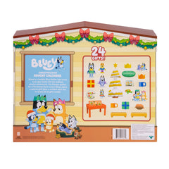 Bluey's Christmas Swim Advent Calendar, 24 Surprises Behind 24 Different Windows, Includes 3 Christmas Swim Figures, 18 Accessories And 3 Stickers To Reveal