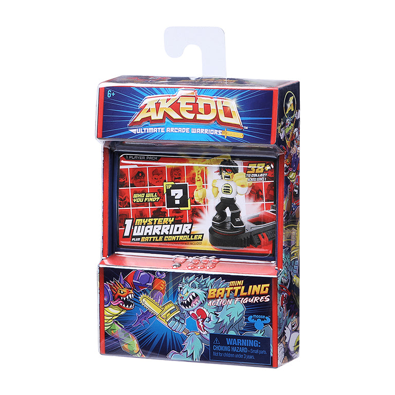 Akedo - Ultimate Arcade Warriors  1 Player Pack Mini Battling Action Figures Ready, Fight, Split Strike