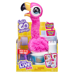 Little Live Pets Gotta Go Flamingo | Interactive Plush Toy that Eats, Sings, Dances, Poops and Talks. Ages 4+