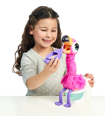 Little Live Pets Gotta Go Flamingo | Interactive Plush Toy that Eats, Sings, Dances, Poops and Talks. Ages 4+