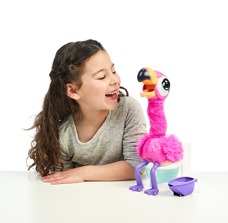 Little Live Pets Gotta Go Flamingo | Interactive Plush Toy that Eats, Sings, Dances, Poops and Talks. Ages 4+