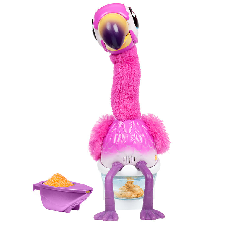 Little Live Pets Gotta Go Flamingo | Interactive Plush Toy that Eats, Sings, Dances, Poops and Talks. Ages 4+