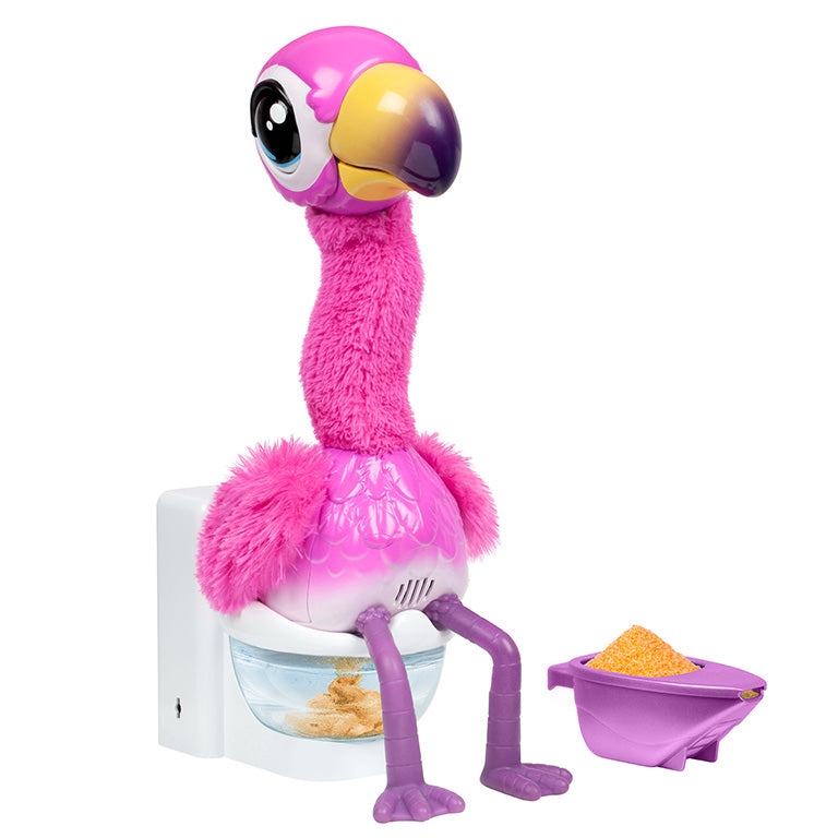 Little Live Pets Gotta Go Flamingo | Interactive Plush Toy that Eats, Sings, Dances, Poops and Talks. Ages 4+