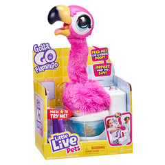 Little Live Pets Gotta Go Flamingo | Interactive Plush Toy that Eats, Sings, Dances, Poops and Talks. Ages 4+