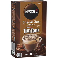 Nescafe Original Choc Mocha Tim Tam Coffee Sachets 8 Pack 140g