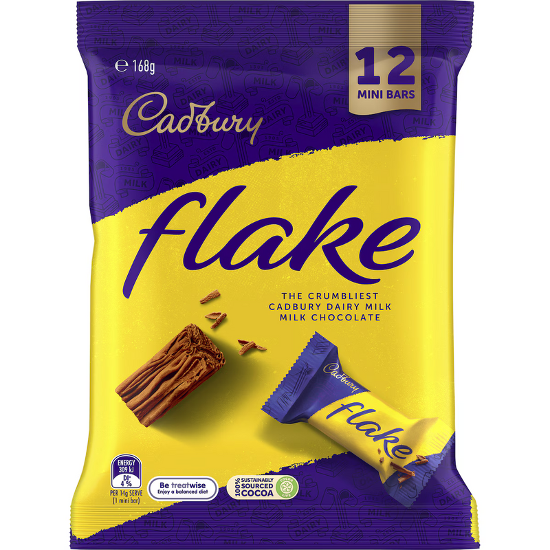Cadbury Flake Milk Chocolate Sharepack 12 Pack 168g