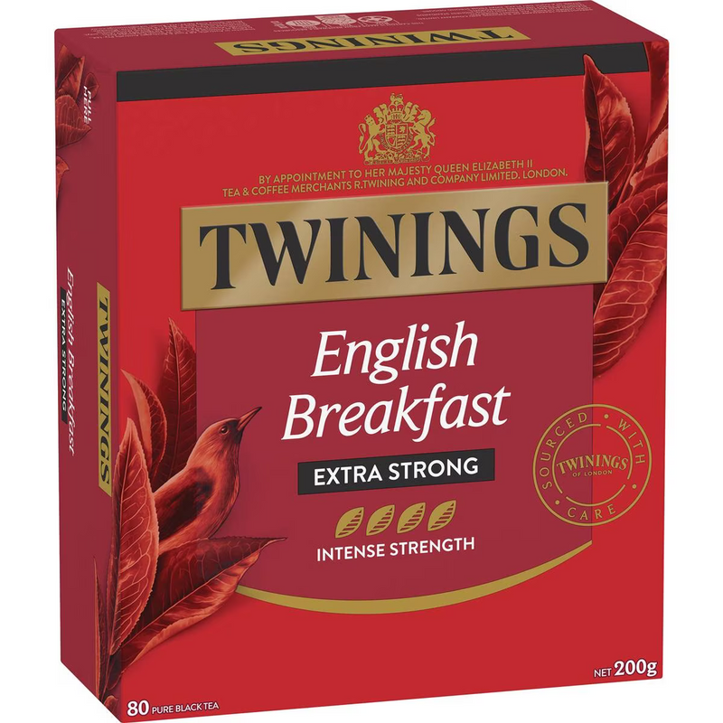 Twinings English Breakfast Extra Strong Tea Bags 80 Pack 200g