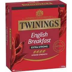Twinings English Breakfast Extra Strong Tea Bags 80 Pack 200g