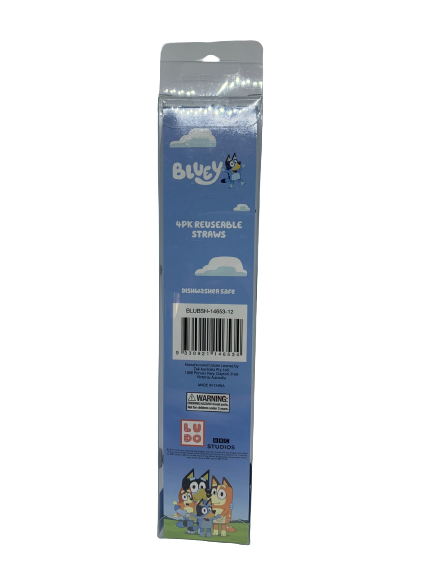 Bluey 4 Pack Reusable Straw