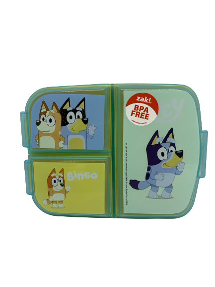 Bluey Multi Compartment Container - Bluey, Bingo with Bandit and Chilli