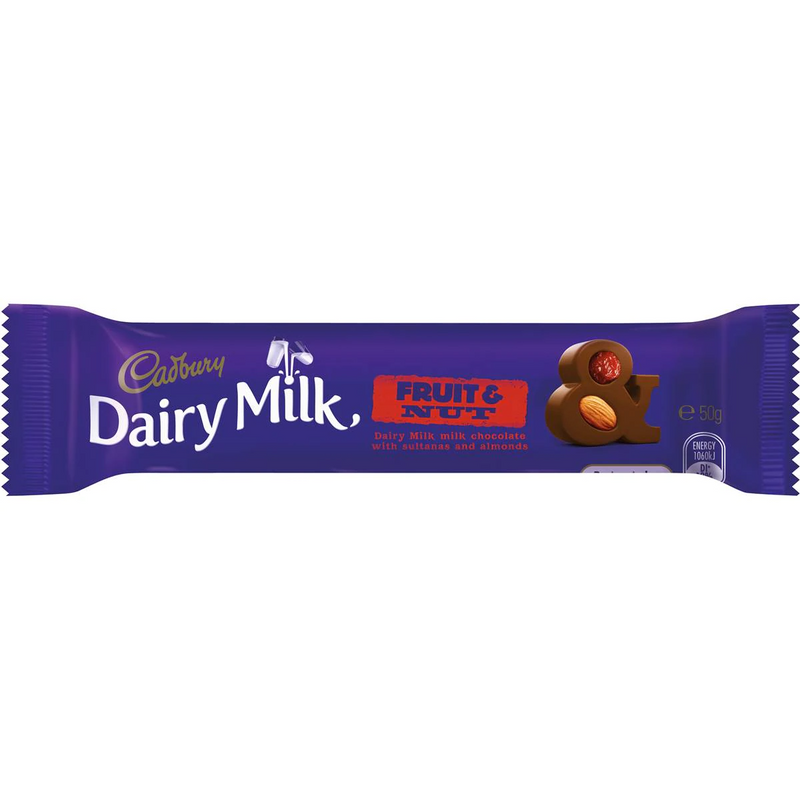 BB: 12/23 - Cadbury Dairy Milk Chocolate Fruit & Nut 50g