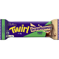 BB: 01/24 - Cadbury Twirl Breakaway Wafer Mint Flavour 32g