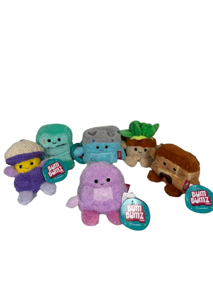BumBumz Home Bumz Squad 4.5" Plush Set – 6 Pack Mini Stuffed Toys for Kids & Collectors (Recliner, Fireplace, Lamp, Succulent, Oven, Refrigerator)