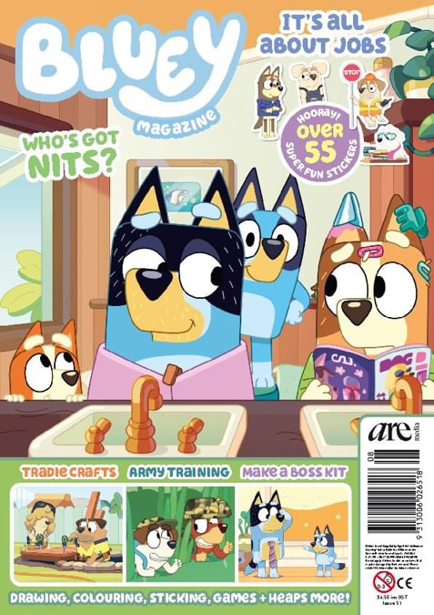 Bluey Magazine Issue 51: Exciting New Stories and Fun Activities with Exclusive Bluey Collectibles