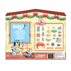 Bluey's Christmas Swim Advent Calendar, 24 Surprises Behind 24 Different Windows, Includes 3 Christmas Swim Figures, 18 Accessories And 3 Stickers To Reveal