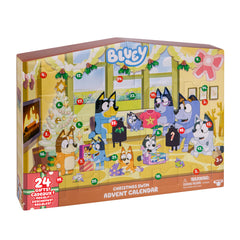 Bluey's Christmas Swim Advent Calendar, 24 Surprises Behind 24 Different Windows, Includes 3 Christmas Swim Figures, 18 Accessories And 3 Stickers To Reveal