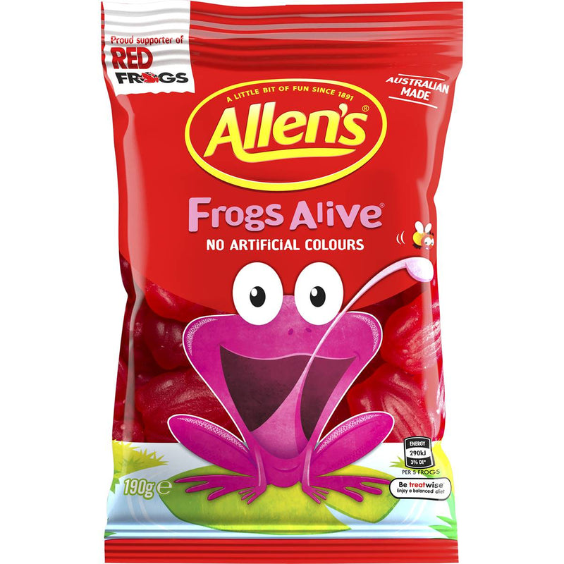 Allen's Frogs Alive Lollies 190g