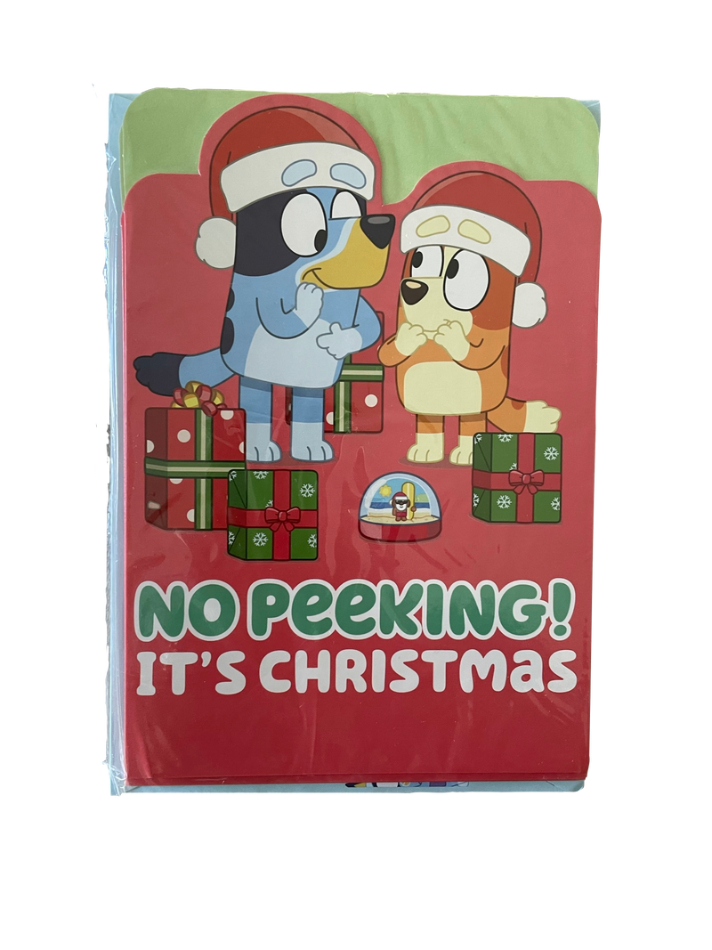 Bluey Christmas Cards - No Peeking!