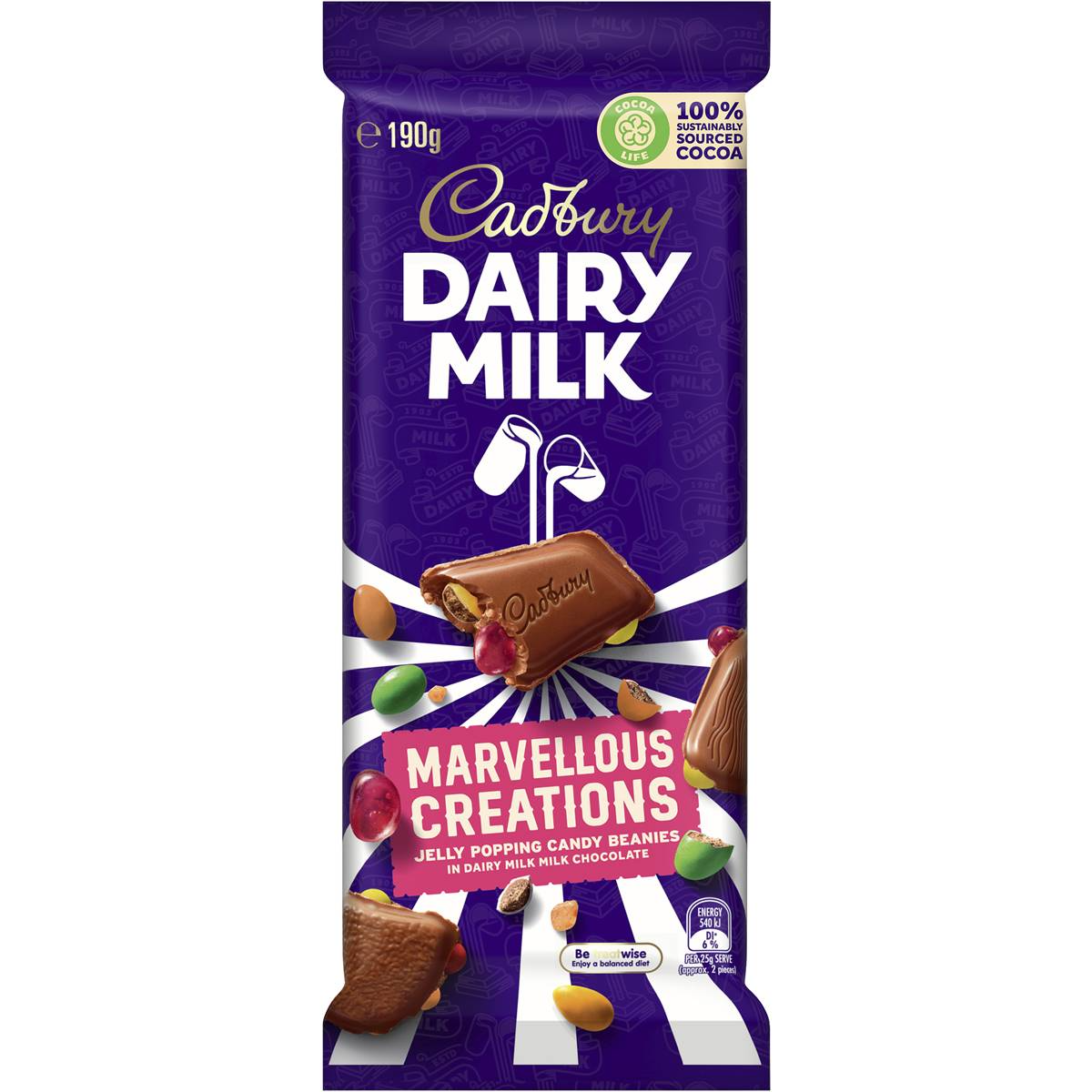 Cadbury Dairy Marvellous Creations Popping Candy 190g | Plunder From Down Under