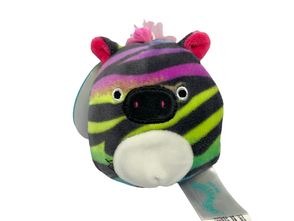 Rainbow zebra top stuffed animal